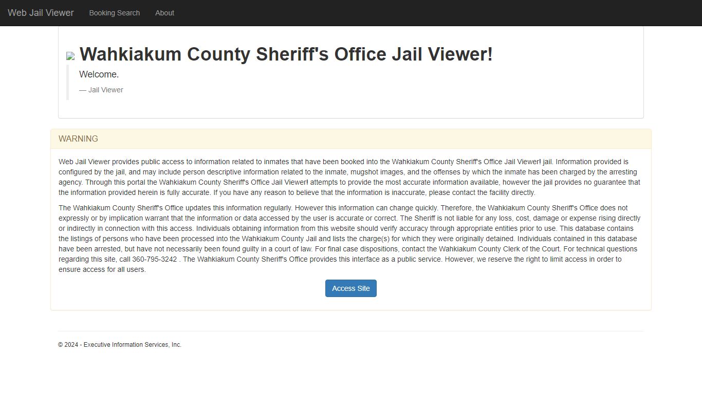 Wahkiakum County Sheriff's Office Jail Viewer!